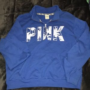 Blue Victoria Secret Pink sweatshirt